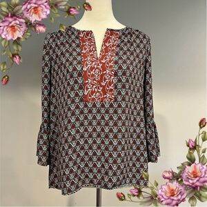 Loft loose‎ fit long sleeve blouse size small